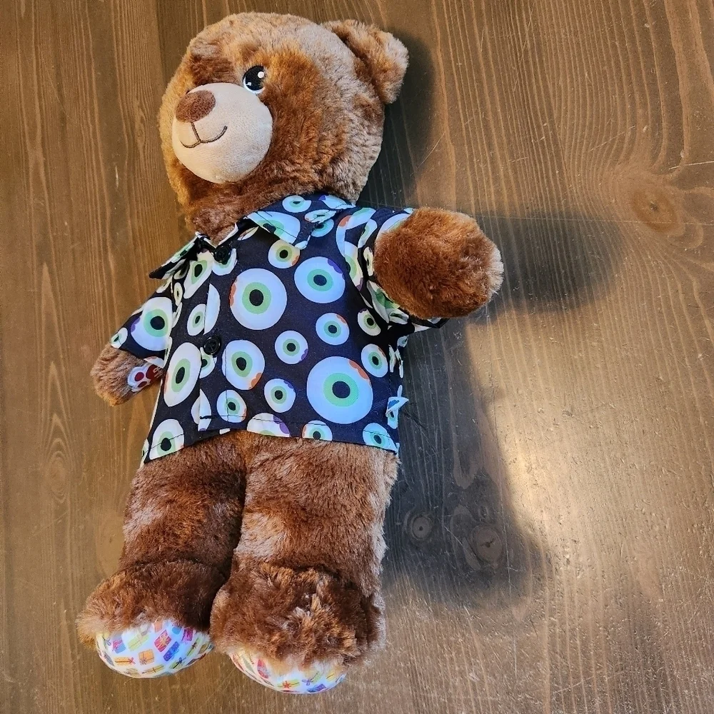 Build A Bear Happy Birthday Bear Brown BAB with Button Down Dress Shirt 16